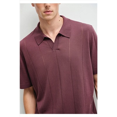 Mavi Kahverengi Triko Polo Regular Fit / Normal Kesim 0710369-70260