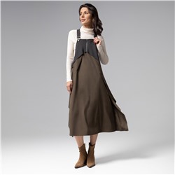 Сарафан из мягкой замши, Ушла красиво (dark green)