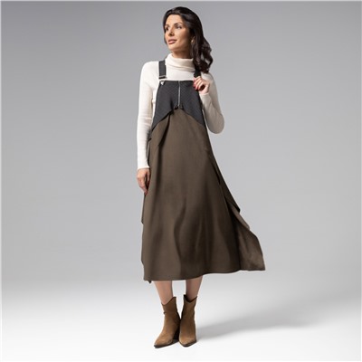 Сарафан из мягкой замши, Ушла красиво (dark green)