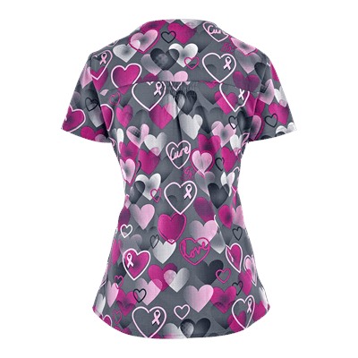 Grey's Anatomy Scrubs Ribbons Of Hope Print Top