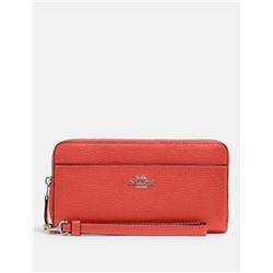 Accordion Zip Wallet With Wristlet Strap