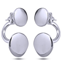 Серьги Геометрия (покрытие родий), Есть комплект