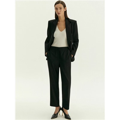 Брюки зауженного кроя из костюмной шерсти, D333/voyla