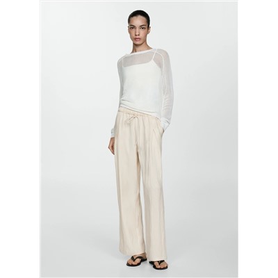 Pantalón lyocell recto