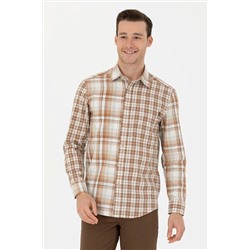 Erkek Kum Uzun Kollu Gömlek