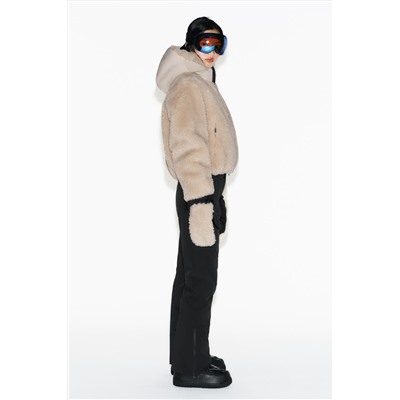 SHORT FAUX FUR HOODED COAT RECCO® TECHNOLOGY SKI COLLECTION, CHARACTERISTICS