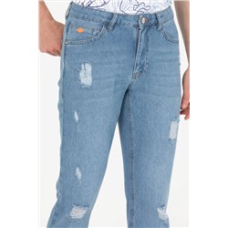 Erkek Açık Mavi Jean Pantolon