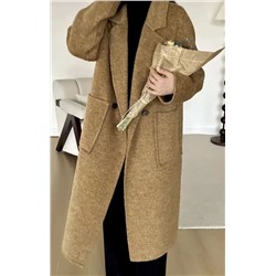 Женское шерстяное двубортные пальто  Модель 2024 года!