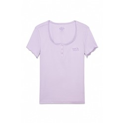 Camiseta manga corta algodón lila