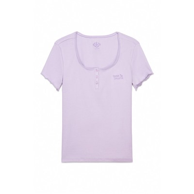 Camiseta manga corta algodón lila
