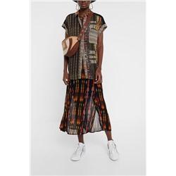 Camisa manga corta cenefa africana