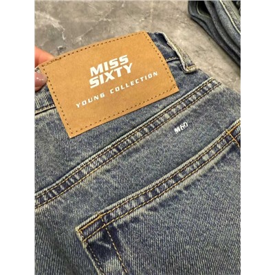 Женские джинсы MIS*S SIXT*Y прямого кроя в ретро стиле с низкой талией