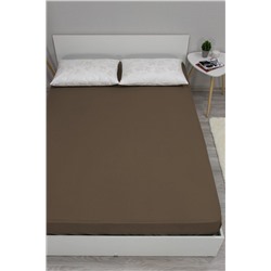 Простыня на резинке горький шоколад 180х200  бязь 120гр/м Текстильная коллекция