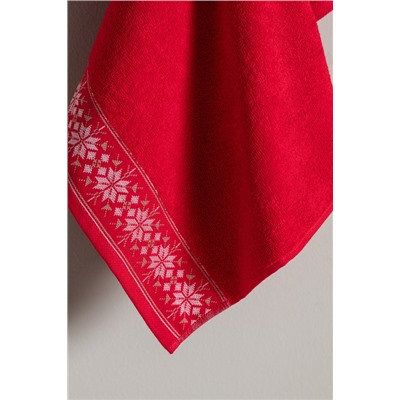 Caresse %100 Pamuk Yüz Havlusu - Kırmızı - 50x70 cm