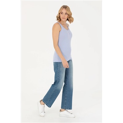 Kadın Mavi Basic Tişört