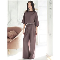 Блузка свободная из струящегося плотного сатина