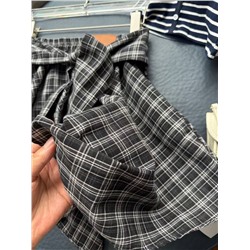 Юбка в клетку с ассиметричным кроем и регулируемой талией 🤍  Внутри шортики