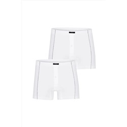 Pierre Cardin %100 Pamuklu Penye Erkek Klasik Düğmeli 2'li Beyaz Boxer Q4.U.0O.K5.K.A.P.C