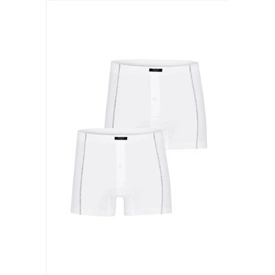 Pierre Cardin %100 Pamuklu Penye Erkek Klasik Düğmeli 2'li Beyaz Boxer Q4.U.0O.K5.K.A.P.C