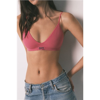 Sujetador triangular Seamless rosa fucsia