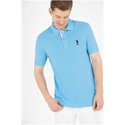 Erkek Turkuaz Basic Polo Yaka Tişört