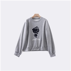 Теплый женский свитшот с толстой флисовой изнанкой  Hell*o Kitt*y