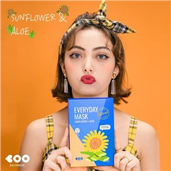 Sunflower & Aloe Everyday Mask (10ea), Успокаивающая маска с маслом подсолнуха и экстрактом алоэ