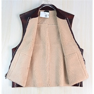 Женский ретро-модный жилет из искусственной кожи с принтом