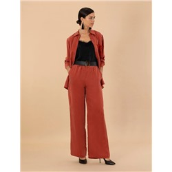 Kiremit Kupro Kumaş Loose Fit Pantolon