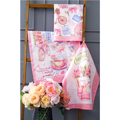 Весна идет набор полотенец кухонных