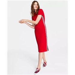 TOMMY JEANS Rib-Knit Midi Dress