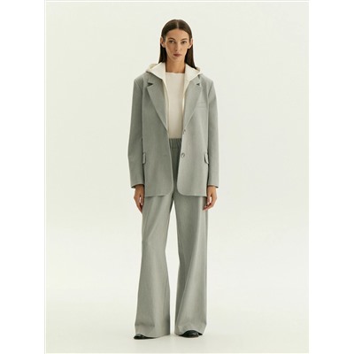 Брюки широкого кроя на резинке, D408/moma