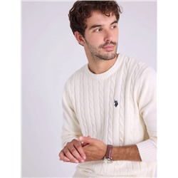 CABLE CREW NECK SWEATER