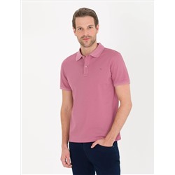 Pembe Slim Fit Polo Yaka Merserize Tişört