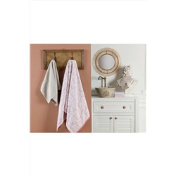 Madame Coco Sobre Jakarlı Banyo Havlu - Turuncu / Pembe - 70x140 Cm Hav-36-8682116239400