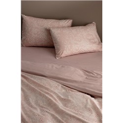 Emele King Size %100 Pamuk Ranforce Baskılı Nevresim Takımı - Pudra