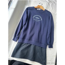 Трикотажное комбинированное платье МАНГ*О