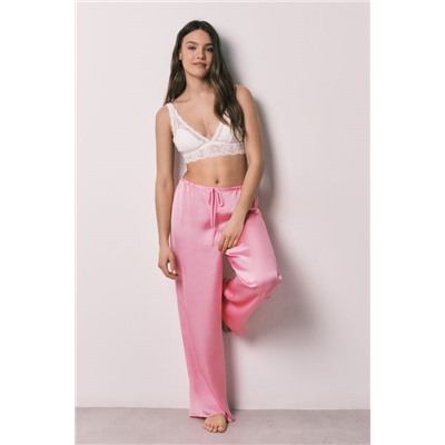 Sujetador bralette halter encaje blanco