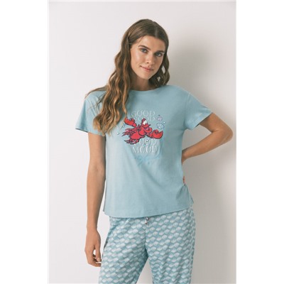 Pijama Capri 100% algodón Sebastián verde