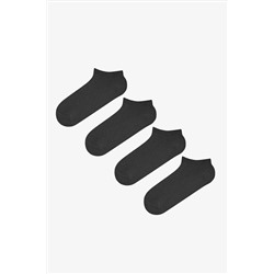 Penti 4 Çift Pamuklu Kendinden Zigzag Desenli Patik Çorap