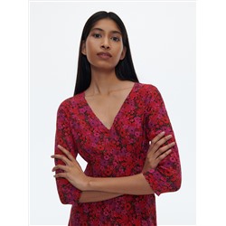 Viskose Kleid mit Muster