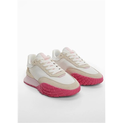 Deportivas paneles piel -  Mujer | MANGO OUTLET Melilla