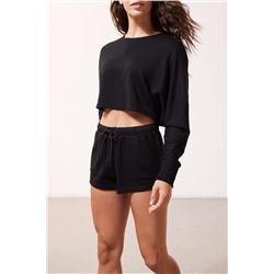 Шорты с высокой талией Stela, черные