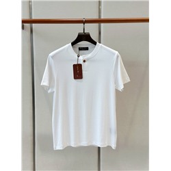 Мужская футболка с круглым вырезом и планкой-хенли (4 цвета)  ЛОРО ПИАН*О