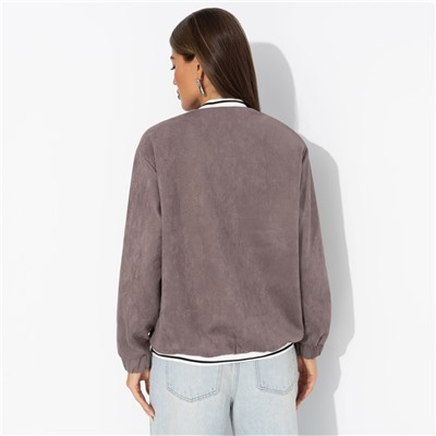 Бомбер из мягкой замши, Любуйся мной (коричневый)