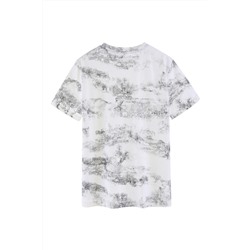 Camiseta Blanco y gris