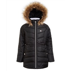 Tommy Hilfiger Big Girls Puffer Jacket With Faux Fur Hood