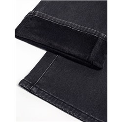 Прямые джинсы из эластичного денима на флисе