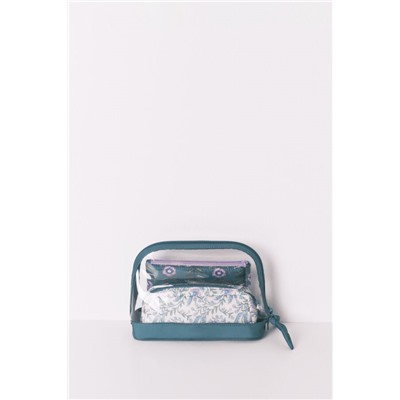 Pack 3 neceseres estampados verdes