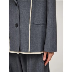 Серый жакет оверсайз